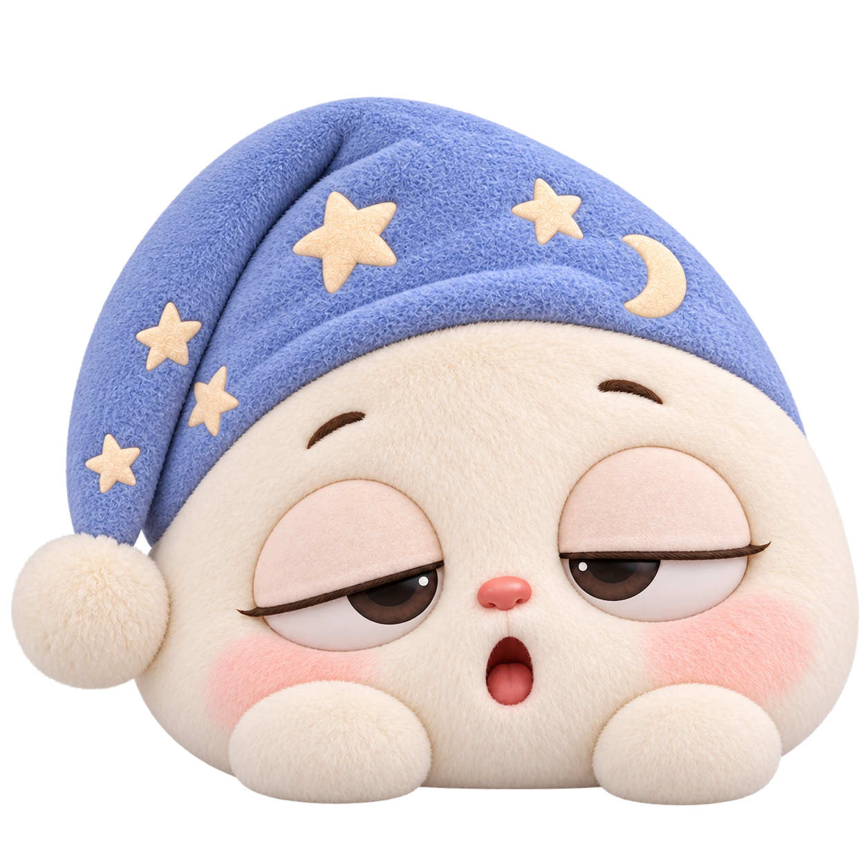 Soft SnoozyFace character cushion