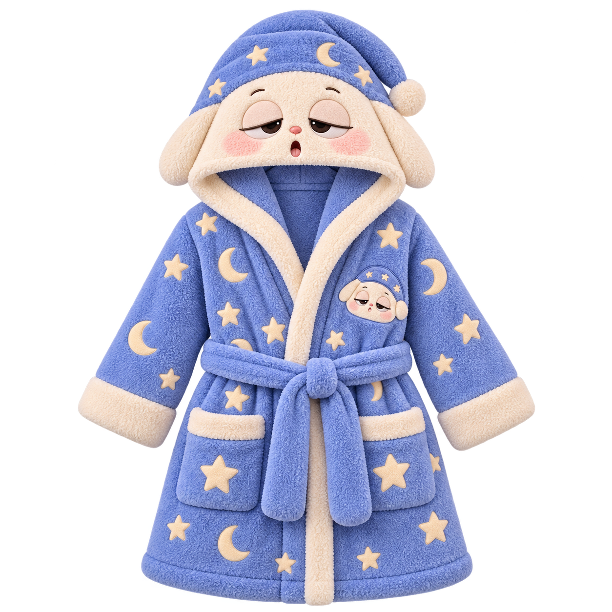 Blue SnoozyFace character housecoat