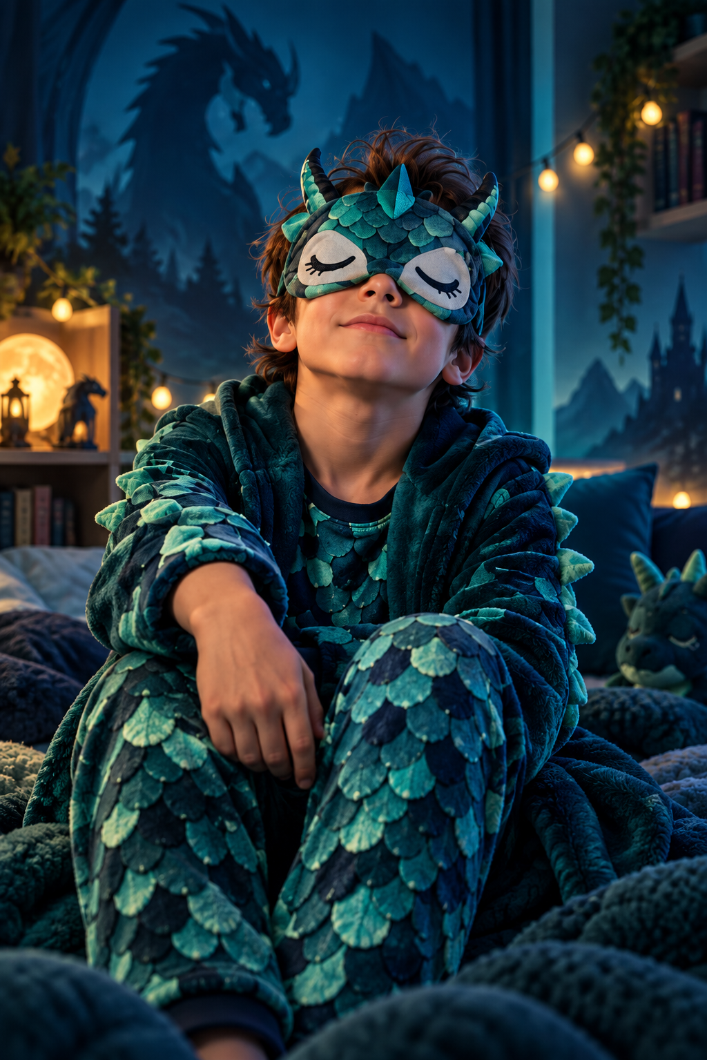 The teal Rift dragon bedtime identity